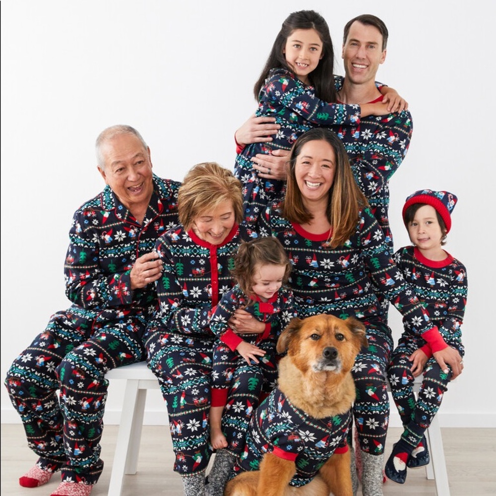 Hanna Andersson Adult Flannel Men’s Pajamas, matching Christmas pajamas, gnome
